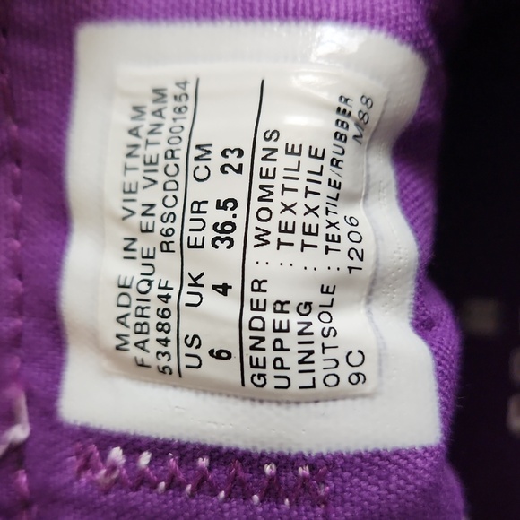 Converse Raw Edge Canvas Sneakers 534864F - Women's Sz 6 - Picture 7 of 7